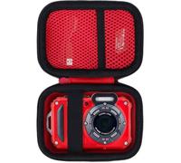Dur Étui Housse Cas Compatible avec Kodak Pixpro WPZ2 Appareil Photo Numérique Compact (Rouge + Noir)