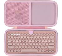 Dur Étui Housse Cas Compatible avec Logitech Pebble Keys 2 K380s K380 Clavier Multidispositif sans Fil (Rose)
