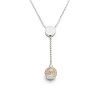 DUR K2448.SA Collier avec perle de rechange pour femme en argent sterling et sable 42 cm, 42 cm, Argent, Pas de gemme