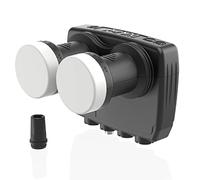 DUR-line LNB Unicable Monobloc 6° - Astra 19,2°E + Hotbird 13°E - 24 participants & 2 satellites (MB6-UK) - Double LNC avec fonction câble unique - Full HD, 4K, 8K, 3D - Résistant aux intempéries +