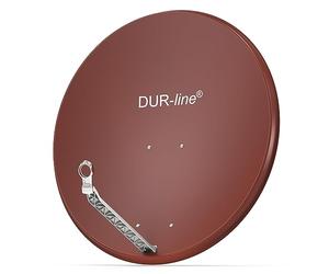 DUR-line Select - Parabole Satellite en Aluminium - 85 cm x 90 cm - Rouge - [ Test très Bien * ] - Miroir Satellite en Aluminium
