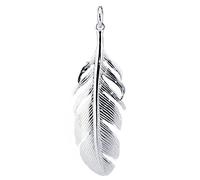 DUR P2737 Pendentif plume en argent sterling pour femme Hauteur 54 mm, 54mm, Argent, Pas de gemme