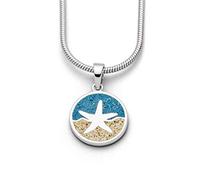 DUR Pendentif pour femme en forme d'étoile de mer en argent sterling, couleur argent turquoise, dimensions : 24 mm, P3529, 24mm, Argent, Pas de gemme