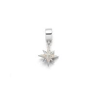 DUR Pendentif Rose Boussole pour Femme en Argent 925 avec Sable de Plage Couleur Argent et Sable Dimensions : 1,25 x 1,5 cm F328, 1,25x1,5 cm, Argent sterling, Pas de gemme