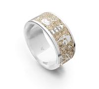 DUR R4984.52 Bague pour femme en argent sterling et sable de plage Argenté Taille 52, 52, Argent, Pas de gemme