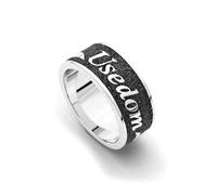 Dur Usedom Bague en Argent Sterling 925 avec Sable de Plage, Taille 58, Argent/Beige R4683.58, Argent Sterling