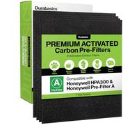 Durabasics Lot de 4 filtres à charbon actif prédécoupés pour HPA300, Remplacement pour Honeywell Filter A & ‿HRF-AP1