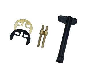 Durabilité - Accessoires de joint de robinet à trou simple/double avec design de fer à cheval anti-fuite en acier/cuivre - Ensemble de clés de robinet en acier inoxydable et cuivre