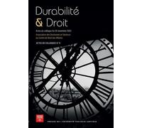 Durabilité & Droit - Collectif - P.universite Toulouse 1 Capitole - broché - Etude