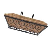 Durabilité Planteur en fer forgé Support décoratif pour plantes en fer suspendu Jardins Panier pour patios balcons de cour Panier à plantes suspendu