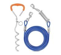 Durabilité Spirales Piquets de sol Dressage Chien Corde d'étouffement Laisse Câble d'attache pour cour ou camping