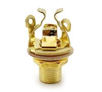 Durability Metal Basses Guitar Output Connectors Stereo Input Jacks Plug Socket For Stable Signals And Wide Brass Basses Guitar Signal Interface