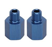 Durable 1 Paire d'adaptateurs de Raccord de Tuyau Bleu, étanchéité Parfaite, Antirouille, Filetage Mâle 1/8 NPT vers Filetage Femelle M10, Idéal pour les Modifications de Voiture