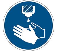 Durable 103806 Pictogramme Au Sol " Désinfectez-Vous Les Mains", Non Permanent, Ø 43 cm, Bleu