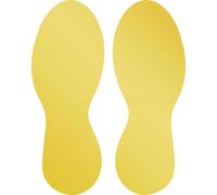 Durable 104704 Forme de marquage au sol pied, amovible jaune 5 paire(s) (l x H) 90 mm x 240 mm