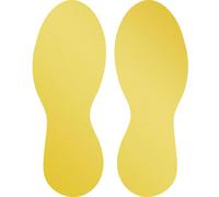 Durable 104704 Forme de marquage au sol pied, amovible jaune 5 paire(s) (l x H) 90 mm x 240 mm