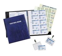 Durable 146365 Visitor Book Registre Visiteurs 100 Fiches Autocopiantes Format 60 x 90 mm Langue Anglaise Rechargeable