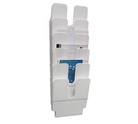 Durable 1700008011 Jeu de distributeurs de brochures (Flexiplus 6, A4 portrait) 1 jeu, blanc