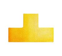 Durable 170004 Symbole de Marquage Au Sol Forme"T" Adhésif Et Antidérapant 150x100mm Jaune - Boîte de 10 Pièces