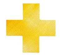 DURABLE Symbole de marquage au sol «Croix» adhésif antidérapant 150×100 mm jaune - boîte de 10