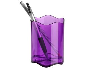 Durable 1701235992 Pot à Crayons Porte-Stylos Trend Ø 80 mm x H 102 mm Plastique Violet Translucide