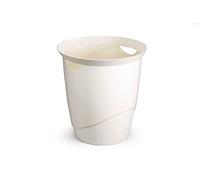Durable Corbeille à papier Trend 1701710010 – Plastique blanc opaque 16 L poignées intégrées, H33 cm