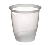 Durable 1701710400 Trend Corbeille à Papier Bureau Poignées Intégrées Plastique Transparent 16 Litres Hauteur 33cm