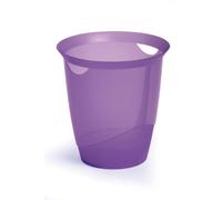 Corbeille à papier design translucide coloré 16 litres - Violet