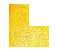 Durable 170204 Symbole de Marquage Au Sol Forme"L" Adhésif Et Antidérapant 100x100mm Jaune - Boîte de 10 Pièces