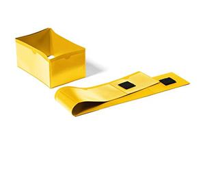 Durable 172404 Lot de 50 enveloppes à Bande pour Pied de Palette 145 x 75mm avec Fermeture à Scratch Jaune