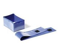 DURABLE - Porte étiquette - Pochette porte étiquette - Pour pied de palette - Pochette logistique - Fixation avec ruban autoagrippant - Bleu foncé - Boîte de 50 pièces - 172407