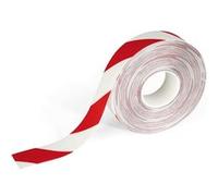 Durable 1726132 Duraline Strong Ruban de Marquage au Sol Adhésif et Antidérapant Longueur 30m Largeur 50mm Rouge/Blanc - 1 rouleau Rouge G
