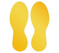 Durable 172704 Marquage Au Sol Durable Forme Du Pied (Pieds de Marquage Autocollants, 5 Paires) Ral 1003 Jaune de Signalisation
