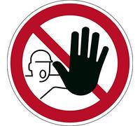 Durable 173003 Pictogramme de Marquage au Sol Entrée Interdite Adhésif et Antidérapant Diamètre 43cm Rouge/Blanc - Vendu à l'unité