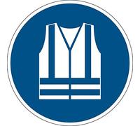 DURABLE Pictogramme au sol Gilet de sécurité obligatoire adhésif antidérapant Ø 430 mm Bleu 173506
