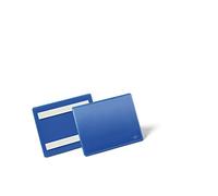 Durable 176307 Lot de 50 Porte-étiquettes logistique adhésives A6 paysage Bleu