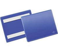 Durable 176307 Pochette pour étiquettes, autoadhésive bleu foncé (l x H) 163 mm x 120 mm DIN A6 horizontal