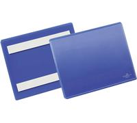 Durable 176307 Pochette pour étiquettes, autoadhésive bleu foncé (l x H) 163 mm x 120 mm DIN A6 horizontal
