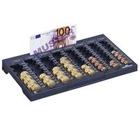 Durable 178058 Euroboard Plateau Monnayeur de Comptage Euro 8 Compartiments Coloris Anthracite