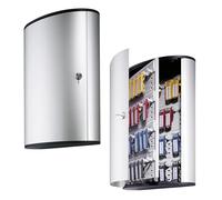Durable 195423 Keybox Armoire pour 48 Clés Fermeture Par Serrure à Clés - avec 6 Porte-Clés Key Clip, Argenté