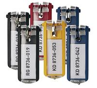 Durable Porte-clés plastique à clip coloris assortis - lot de 6