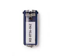 Durable 195707 Key Clip Porte-Clés avec Porte-Étiquette Personnalisable pour Armoire à Clés Keybox, Bleu Foncé (Lot de 6)