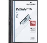 Durable 220001 Duraclip 30 Chemise à Clip A4, 25 Feuilles, Noir