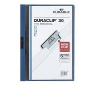 Durable 220007 Duraclip 60, Fichier Clip pour 1 à 60 Feuilles A4 - Lot de 25 30 Feuilles Noir Foncé