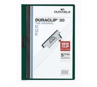 Durable 220032 Chemise à Clip Duraclip Original 30 (pour 1-30 Feuilles A4), 25 Pièces, Essence/Vert Foncé