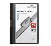 Durable Duraclip 60 protège documents PVC Noir, Transparent noir G