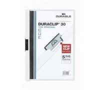 Durable 222702 Duraclip 30 Sachet de 5 Chemise de Présentation à Clip Blanc