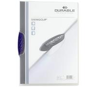 Durable 226007 Swingclip Chemise de Classement pour 1-30 Feuilles A4 - Clip Bleu foncé - à l'unité