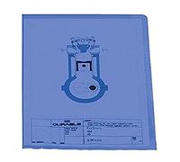 Durable 233706 Boite de 100 Pochettes coin A4 PP 012 mm Bleu