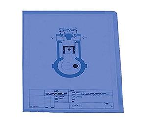 Durable 233706 Boite de 100 Pochettes coin A4 PP 012 mm Bleu